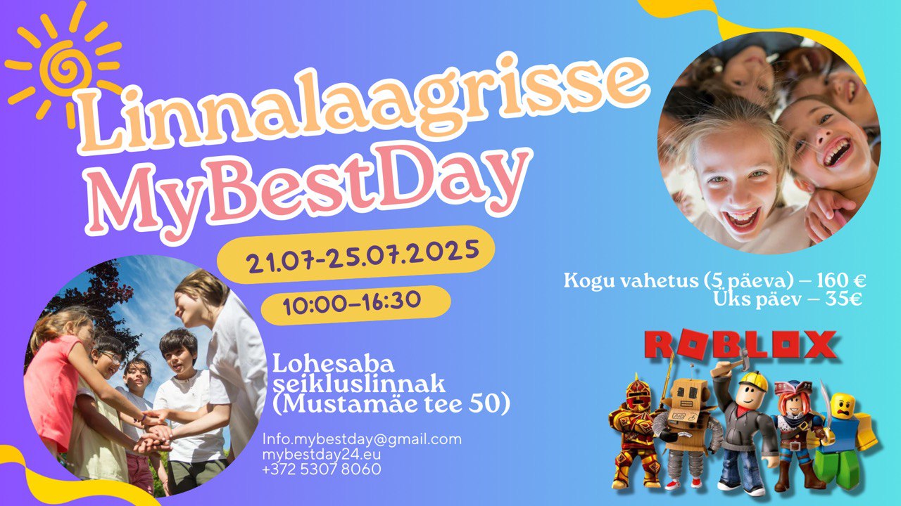 Linnalaagrisse – 21.07.2025-25.07.2025
